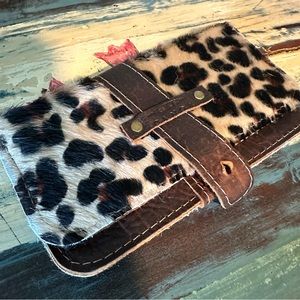 Canoe Calf Hair fold over wallet